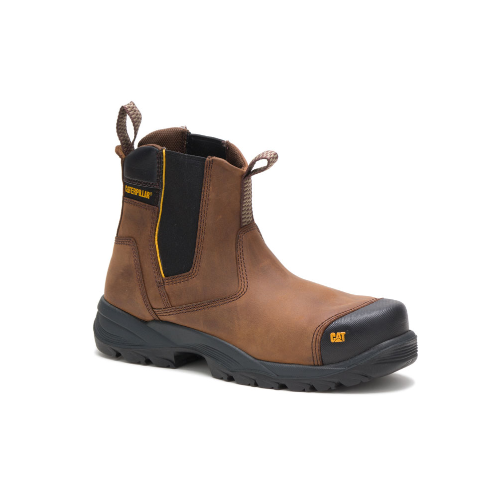 Caterpillar Propane St Philippines - Mens Safety Boots - Dark Brown 51483EQZU